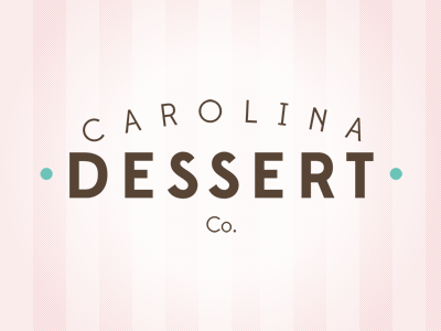 Carolina Dessert logo - adding color classic dessert edmond sans logo type