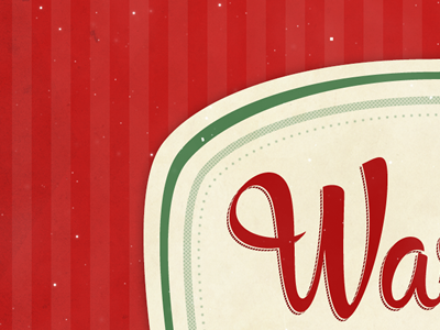 Working on something Christmas-y christmas green hipster script red script vintage