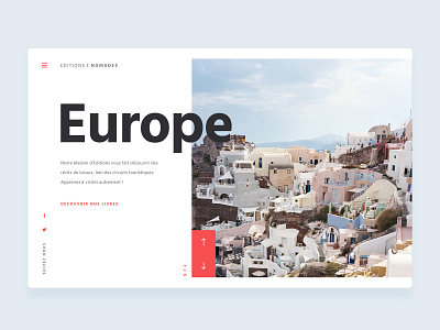 Editions Nomades - Home Page design ui ux web