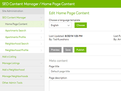 SEO content CMS