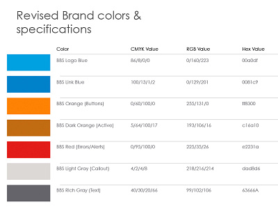 Color Palette for style guide