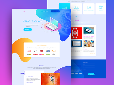 Agency agency colorful creative gradient layout ui ux