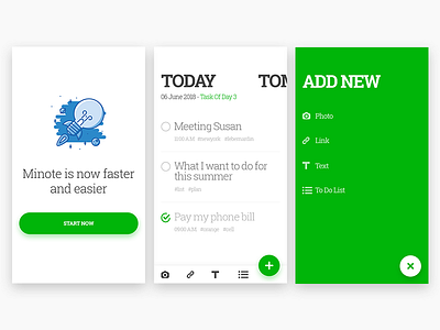 Minote android app clean ios layout to do to do list