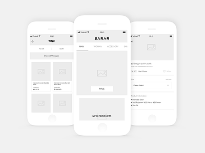 Sarar Shop App Wireframe app application experience design layout shopping shopping app ux wireframe wireframe design wireframe kit wireframe page