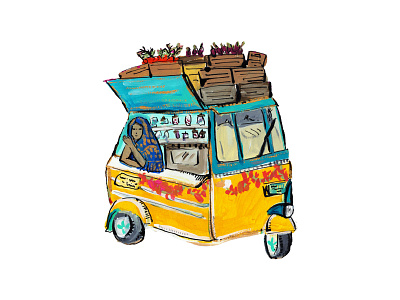 Asia asia design foodtruck gouache illustration indianink menu travel watercolor