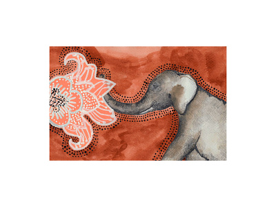 Elephant Lahuella Watercolor asia color design editorial elephant illustration palette slow watercolor