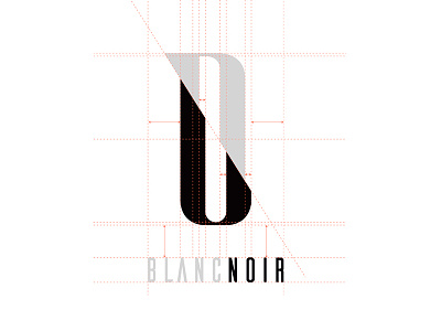 Blancnoir Logo black and white branding design personal