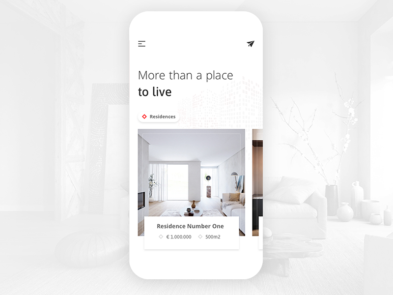 App Design mobile interior web design ux android clean simple arquitecture app design ui