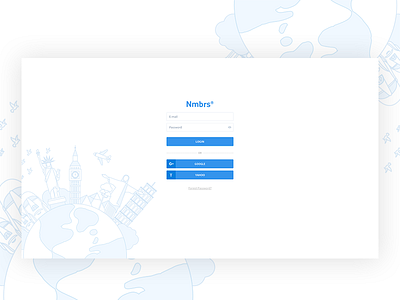 Login UI/UX Redesign application blue clean dashboard design login portal user experience user interface web web design white