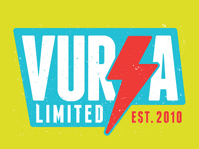 Vursa Limited branding clothing company graphic graphic design lightning bolt logo red and blue texture