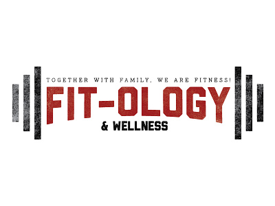 FIT-OLOGY & WELLNESS Logo black fitness graphic design gym health logo red