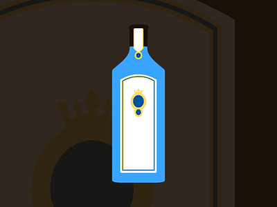 Bombay Sapphire bombay bottle gin illustrator liquor vector