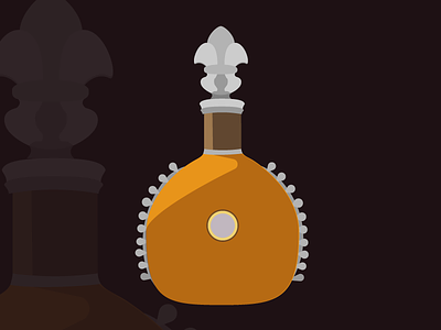 Louis XIII bottle cognac illustrator liquor louis xiii remy martin vector
