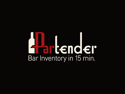 Partender Lockup bar bar inventory brand brand identity illustrator lockup logo partender vector