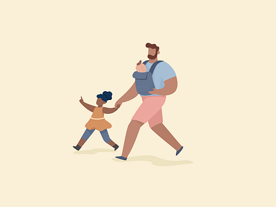 Cheers to all Dads <3 branding childcare children dad daddy family flat illustration newdad papa parenting pastel website