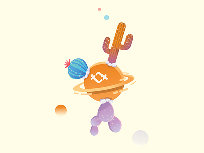 cactus on a planet