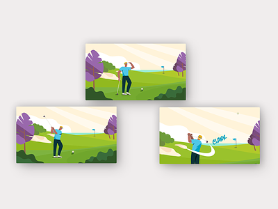 Storyboard concept concept explainer animation explainer video flat golf illustration illustrator leisure storyboard