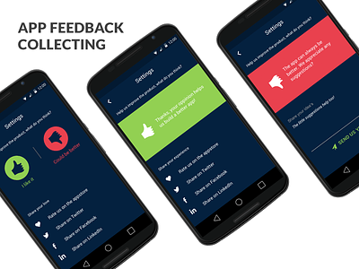 Quick app feedback collection design feedback mobile ui ux