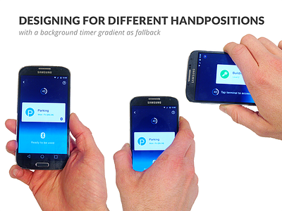 Designing for different hand positions access app hand positions mobile payment timer ui ux