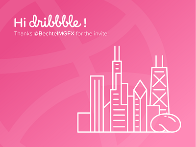 Chicago Skyline Line Icon chicago city icon illustrator line minimal simple skyline vector