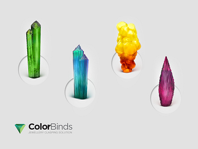 Minerals 3d icons