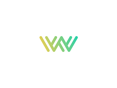 Potential W Logo design gradient logo w