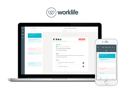 Worklife 1.0 - Great Meetings design marketing meetings ui web worklife