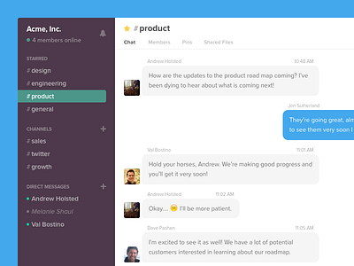 Slack Chat Bubbles