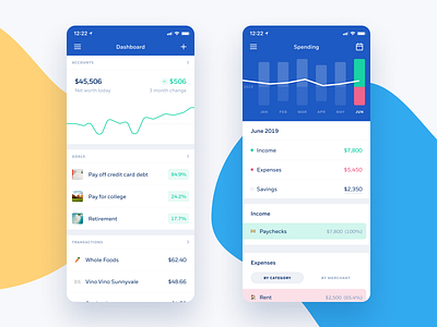Monarch - The first all-in-one personal finance platform app bank budget finance fintech mobile navy productdesign