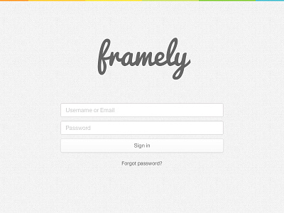 Framely Sign In design form logo sign in signin ui user interface