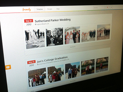 Framely Timeline design framely rainbow ui user interface