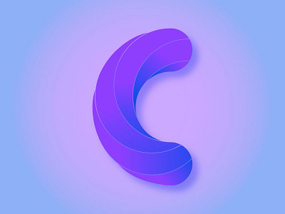 C Shaped Torsion c golden ratio letter lettering logo spiral torsion
