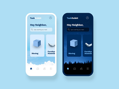Task Rabbit Redesign app design branding concept dark mode product design redesign ui ux