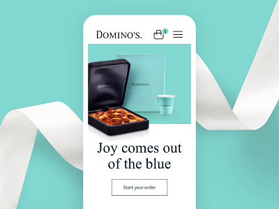 Dominos X Tiffany & Co. app brand branding concept homepage identity logo type ui web