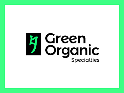 Green Organic Specialties Logo 2 branding green identity logo mark