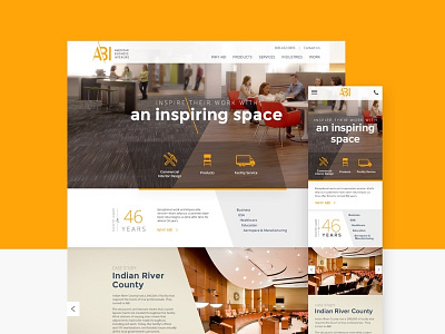 ABI Web branding design homepage ui website