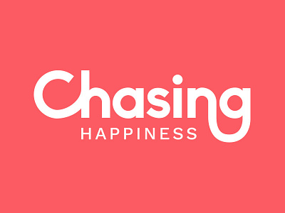 Chasing Happiness Logo brand branding concept design identity logo type typography