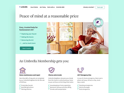 Umbrella brand branding design homepage identity type ui web web design website