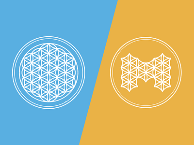 Two Choices flower of life logo logomark m seed of life