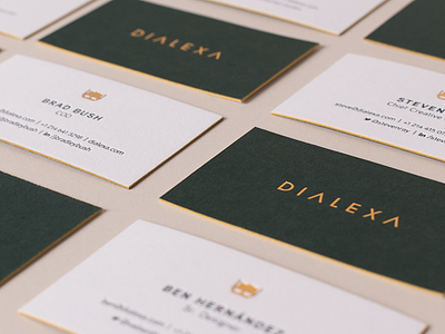 Dialexa Business Cards business card foil gold letterpressed
