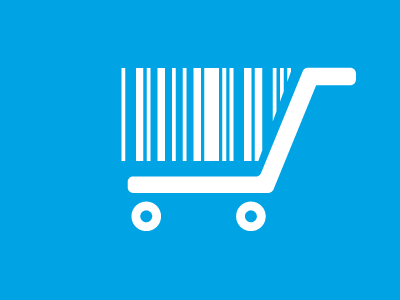 Shopping Cart + Barcode v1 barcode mark shopping cart