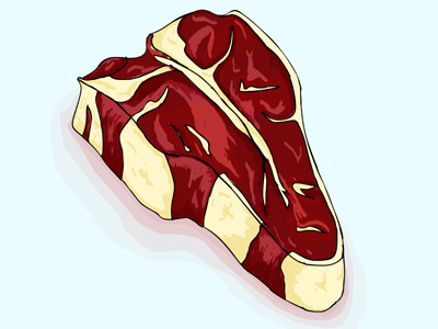 T-Bone illustration steak