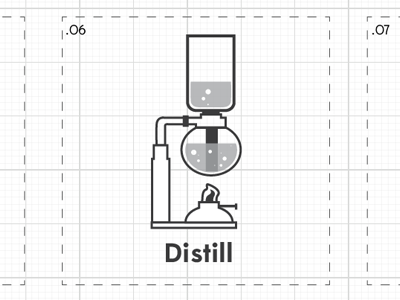 Distill distill icon process