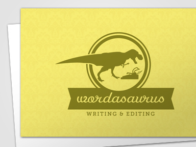Wordasaurus Business Card Detail business card wordasaurus