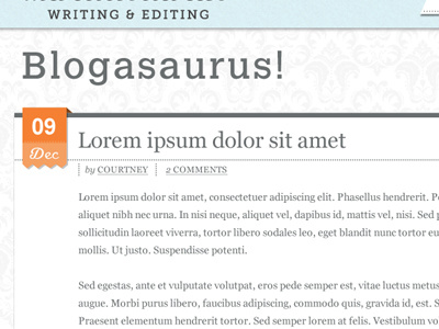 Blogasaurus! Post Detail blog blog post