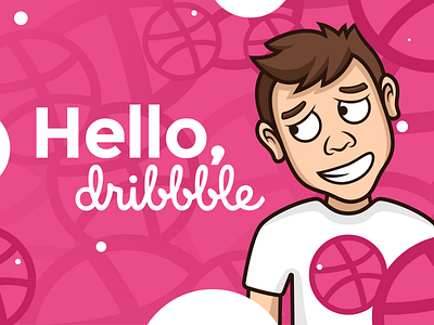 Hello, Dribbble! awkward dribbble hello hello dribbble shot smile