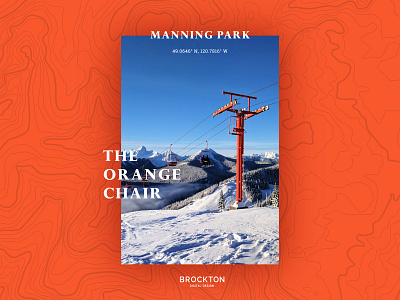 The Orange Chair - Manning Park 1970 branding branding design brockton chairlifts design digital graphic design manning park