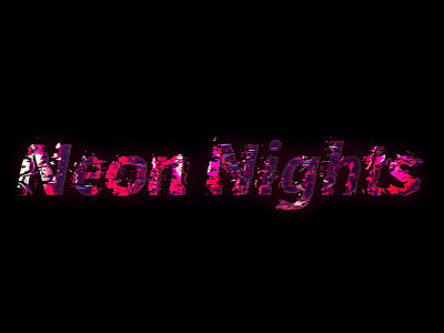 Neon Nights Dribble effects experiment exploration graphic graphic design text vibrant
