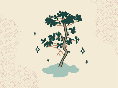 ~*~ sparkly bush ~*~ adobe illustrator cc branding illustration illustrator plant plant illustration vector