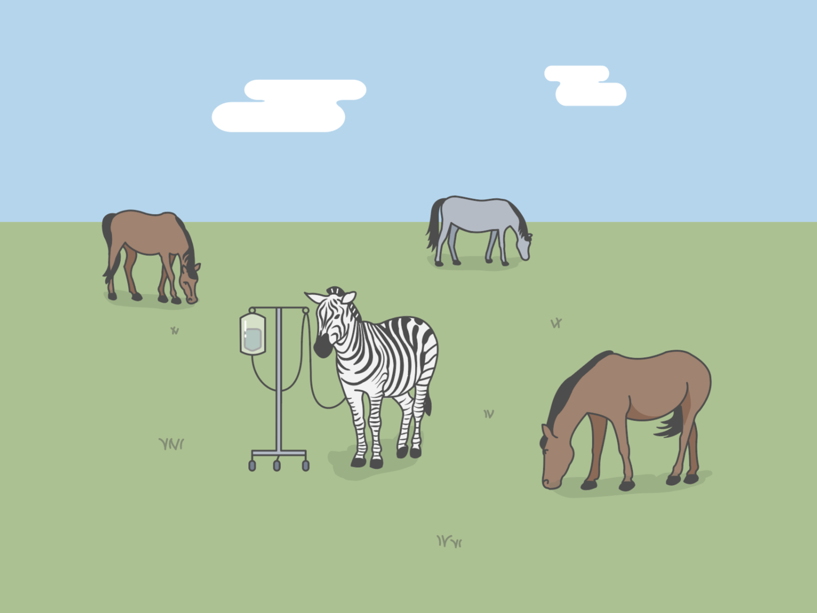 “If you hear hoof beats, think horses, not zebras.” by Lauren X Lee on